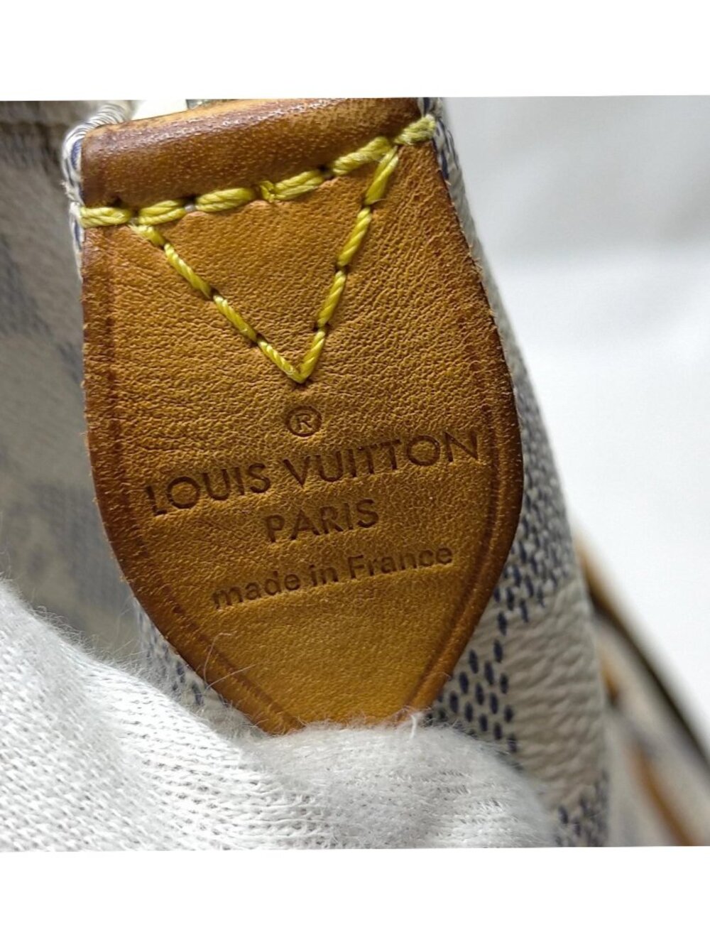 Authentic Louis Vuitton Totally GM Damier Azur Tote Bag White LV Shoulder Bag - Picture 11 of 16